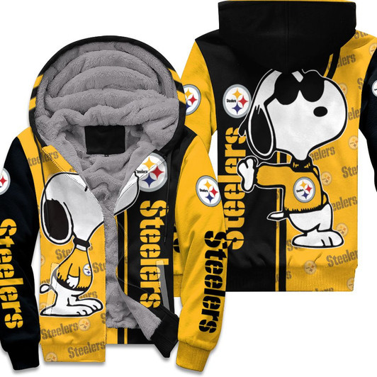 Pittsburgh Steelers Snoopy 3D Fleece Hoodie