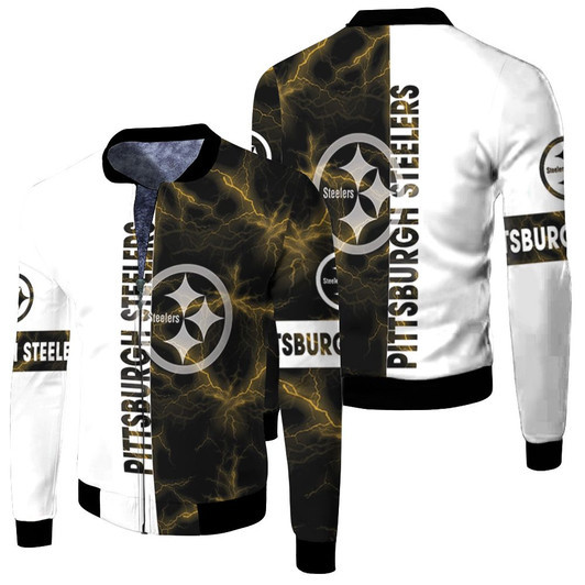 Pittsburgh Steelers Yellow For Fan Fleece Bomber Jacket