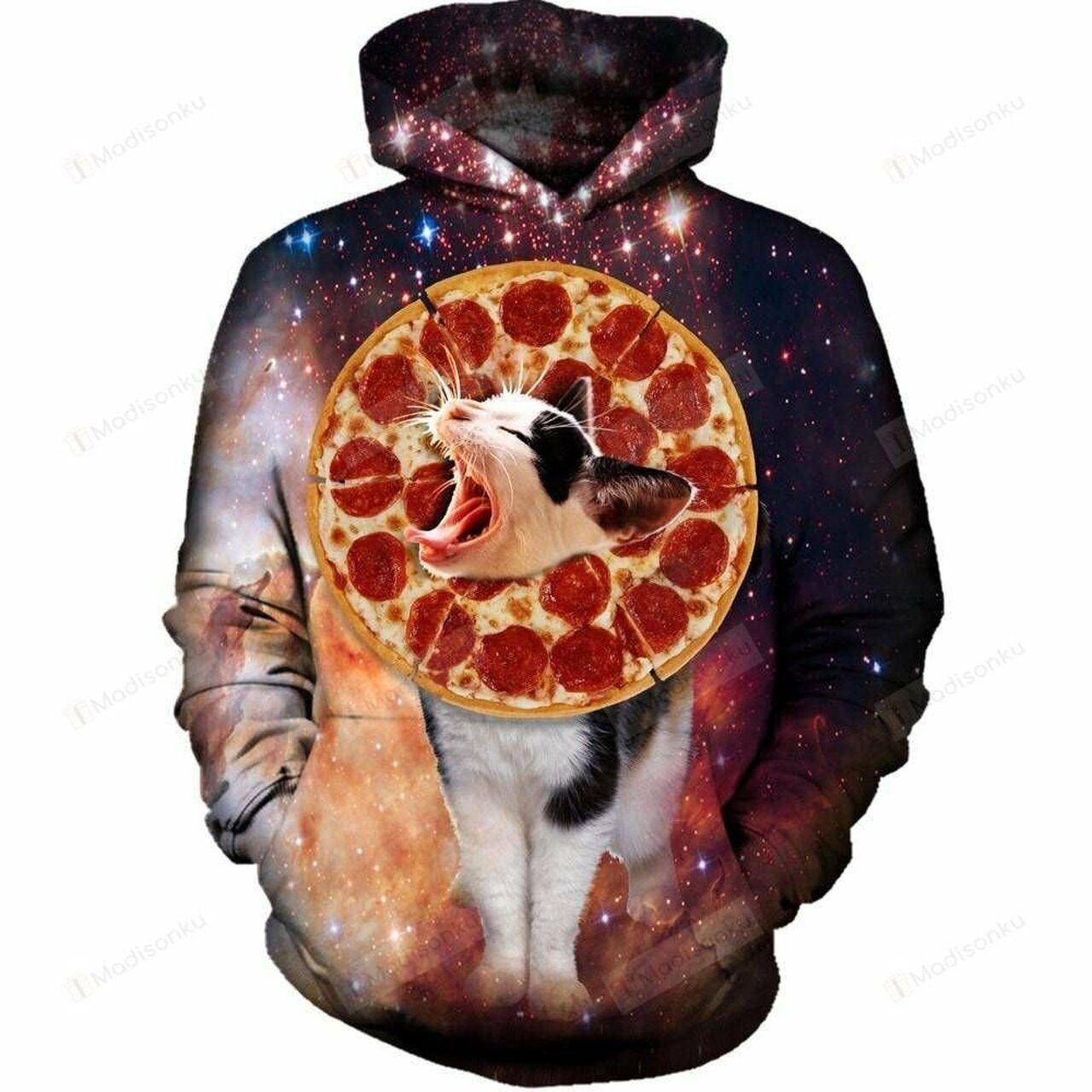 Pizza Lion Cat 3d All Over Print Hoodie