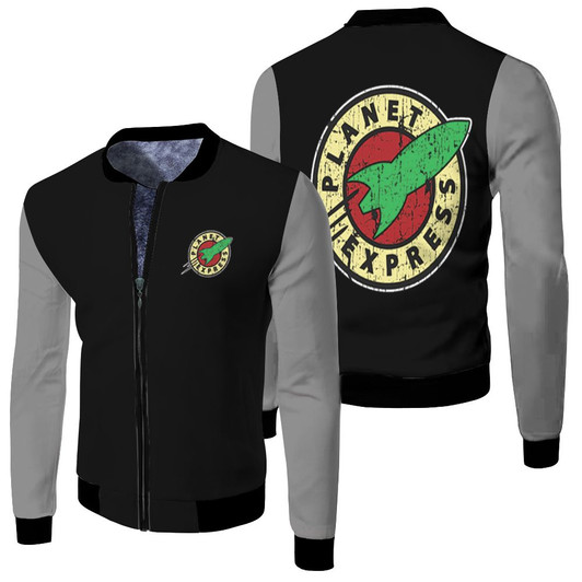 Planet Express Futurama Fan Grey Fleece Bomber Jacket