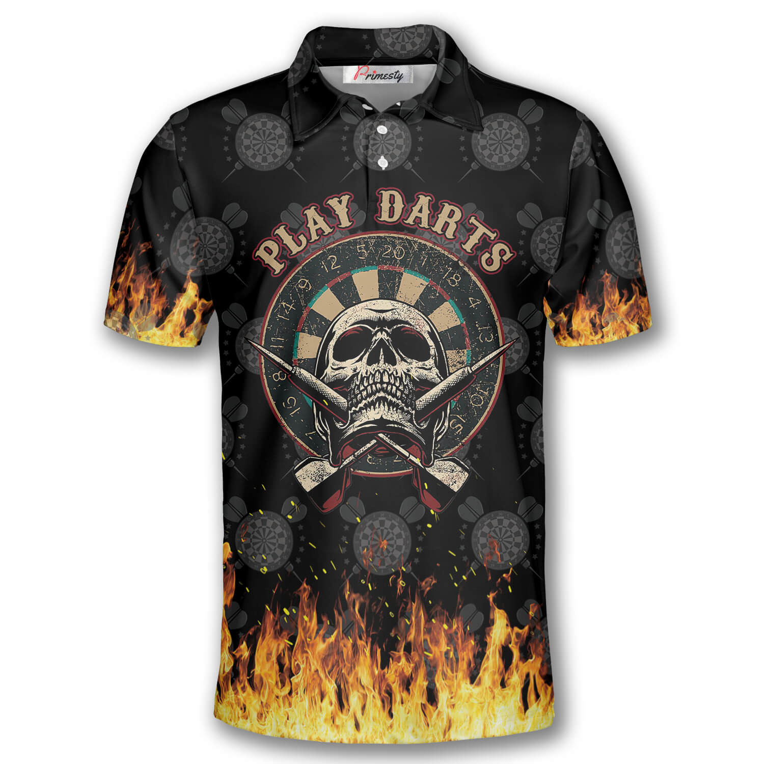 Play Darts Play Hard Darts Shirts for Men Darts Polo Shirt