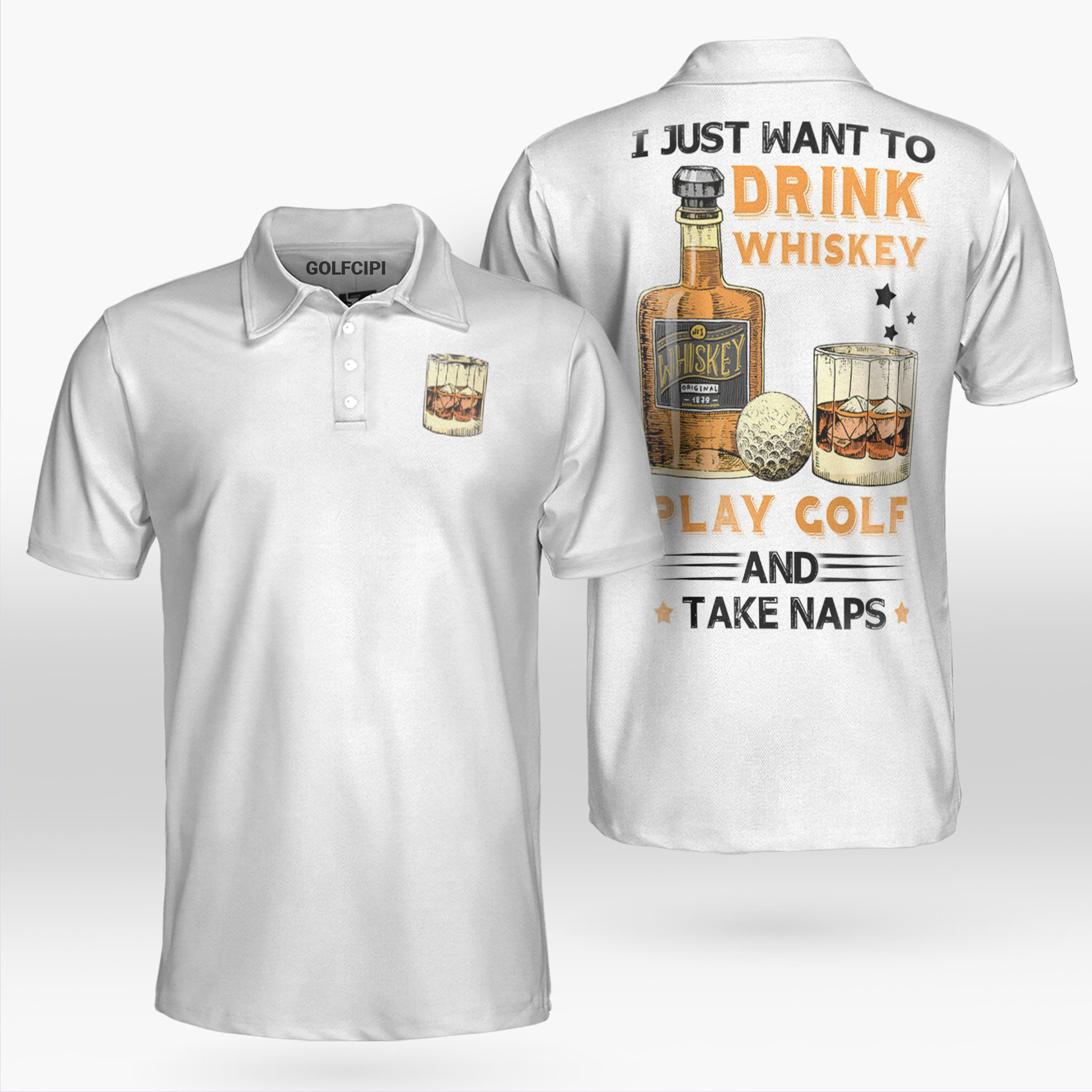 Play Golf And Take Naps Whiskey Golf Shirt Best Golf Shirts For Men