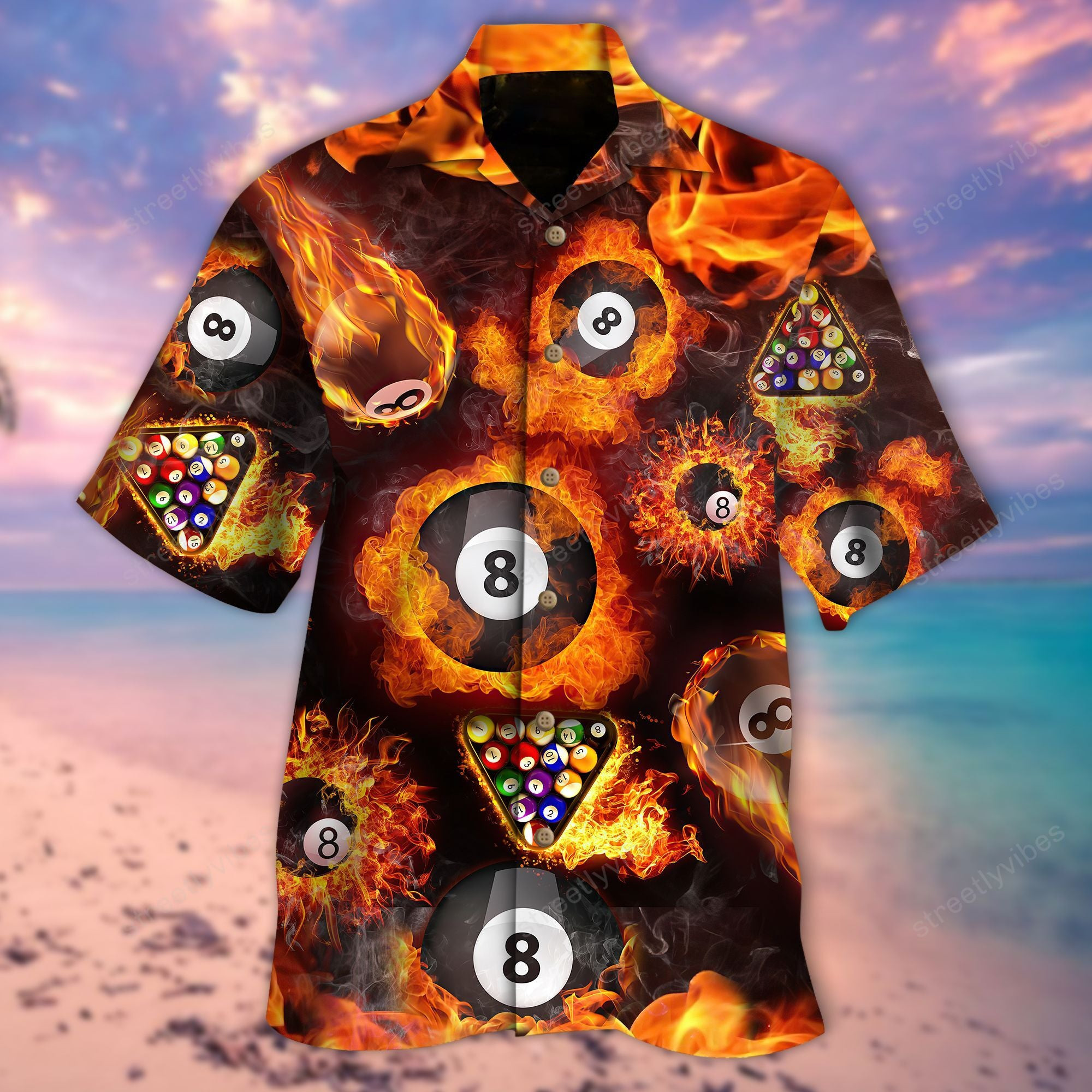 Play With Fire Billiards Hawaiian Shirt Hawaiian Shirt For Men