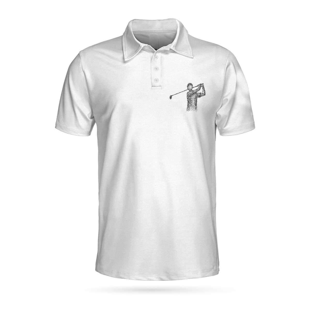 Playing Golf In My Head While Listening To My Wife Polo Shirt For Men Black And White Astronaut Golfer Polo Shirt