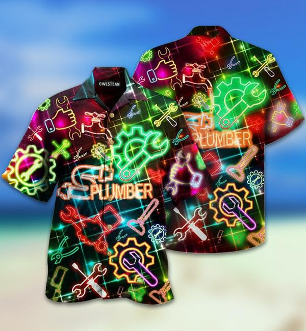 Plumber Amazing Neon Limited Edition - Hawaiian Shirt - Hawaiian Shirt For Men