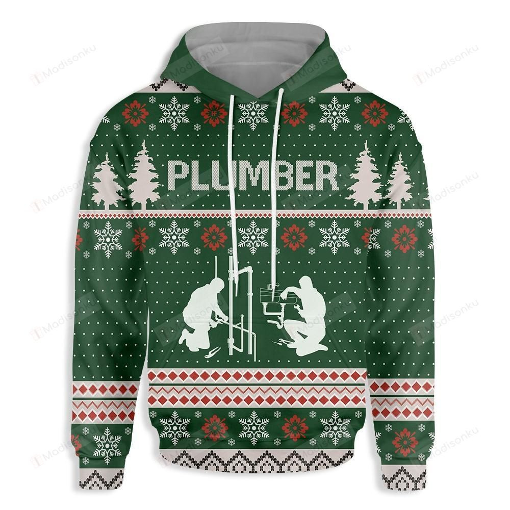 Plumber Christmas  3D All Over Print Hoodie