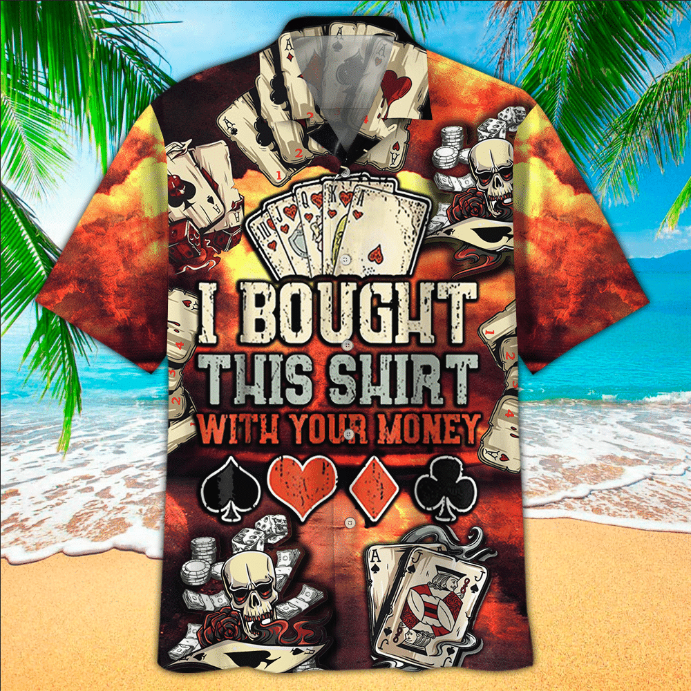 Poker Apparel Poker Hawaiian Button Up Shirt For Men and Women