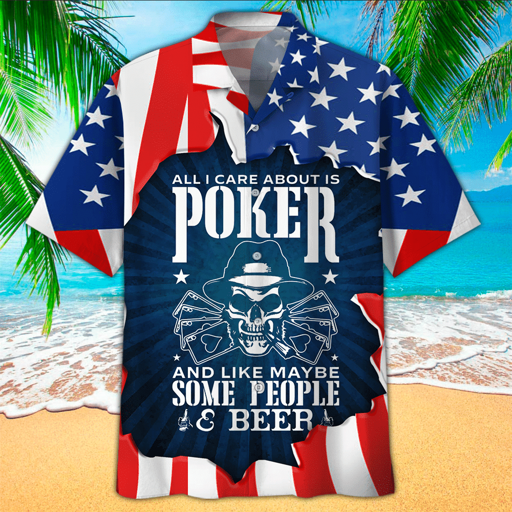 Poker Hawaiian Shirt Perfect Poker Terrier Clothing Shirt For Men and Women