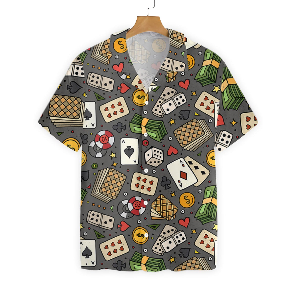 Poker Seamless Pattern Hawaiian Shirt