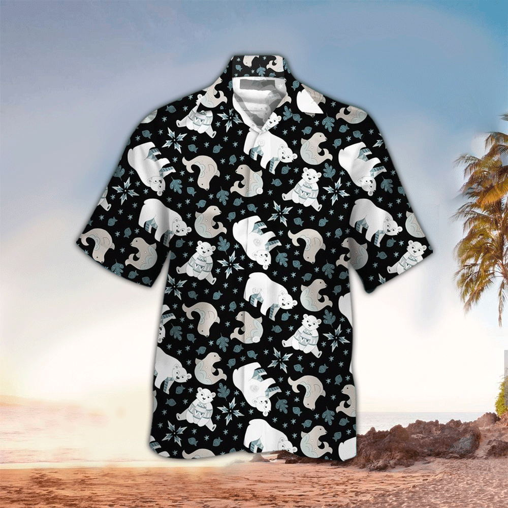 Polar Bear Aloha Shirt Hawaiian Shirt For Polar Bear Lovers Shirt for Men and Women