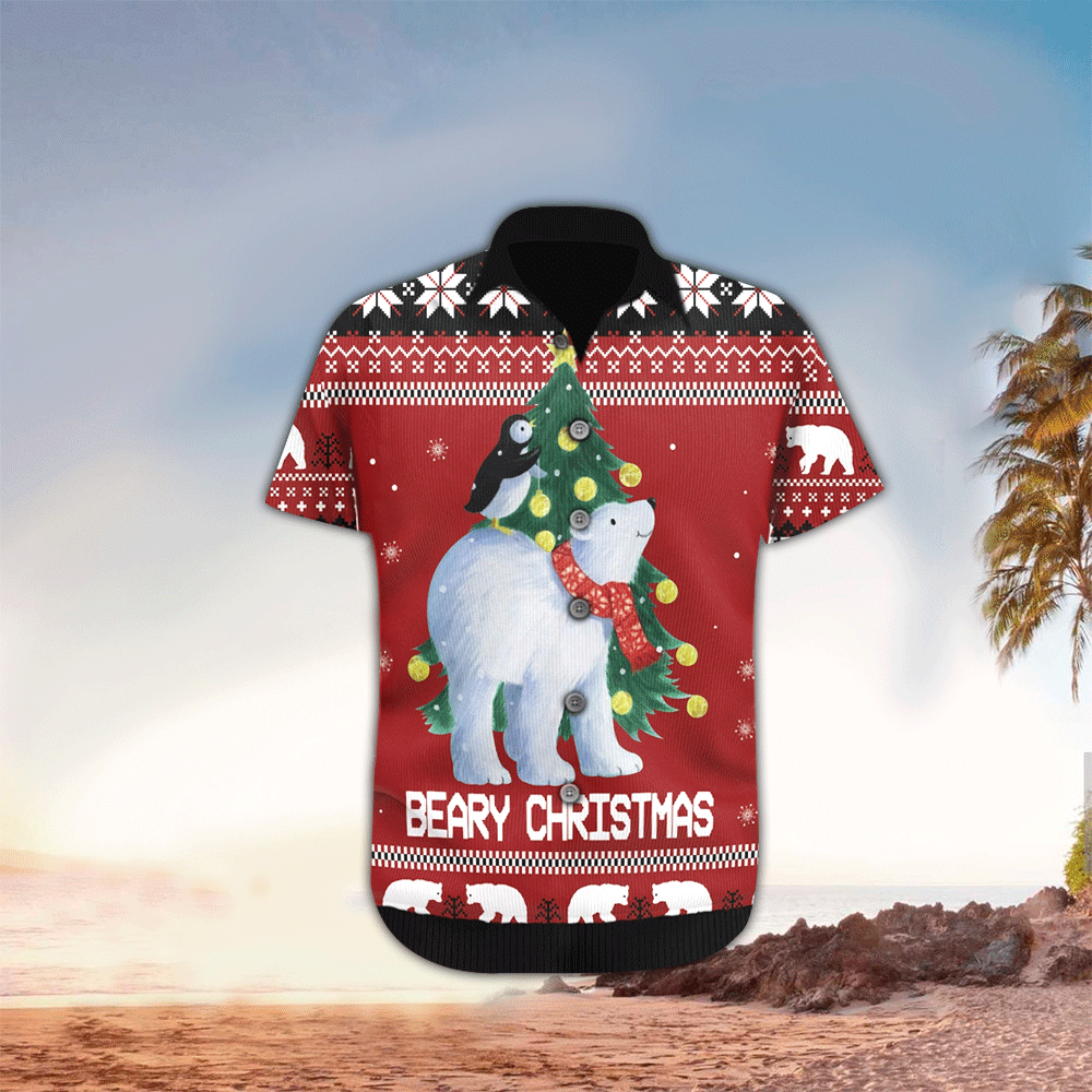 Polar Bear Hawaiian Shirt Perfect Polar Bear Terrier Clothing Shirt for Men and Women