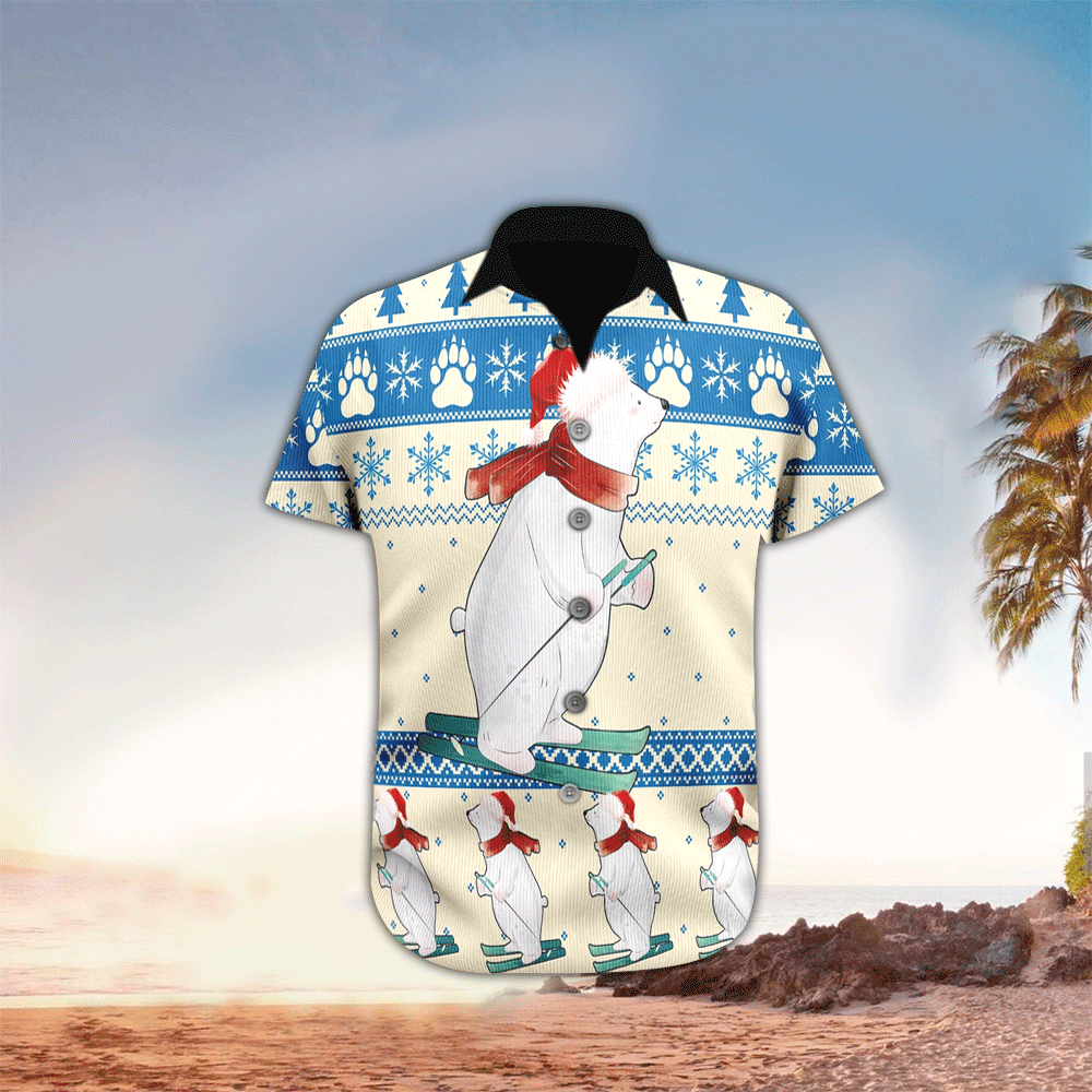 Polar Bear Hawaiian Shirt Perfect Polar Bear Terrier Clothing Shirt for Men and Women