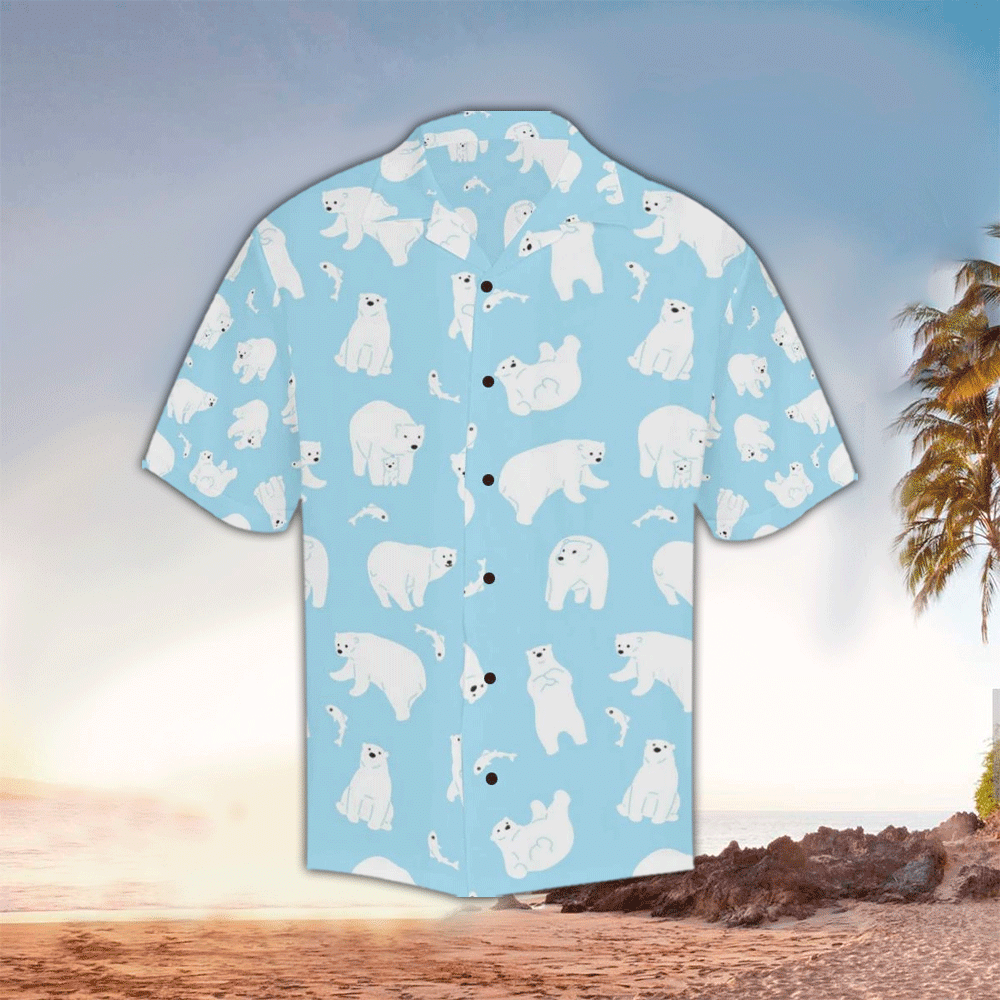 Polar Bear Shirt Polar Bear Hawaiian Shirt For Polar Bear Lovers Shirt for Men and Women