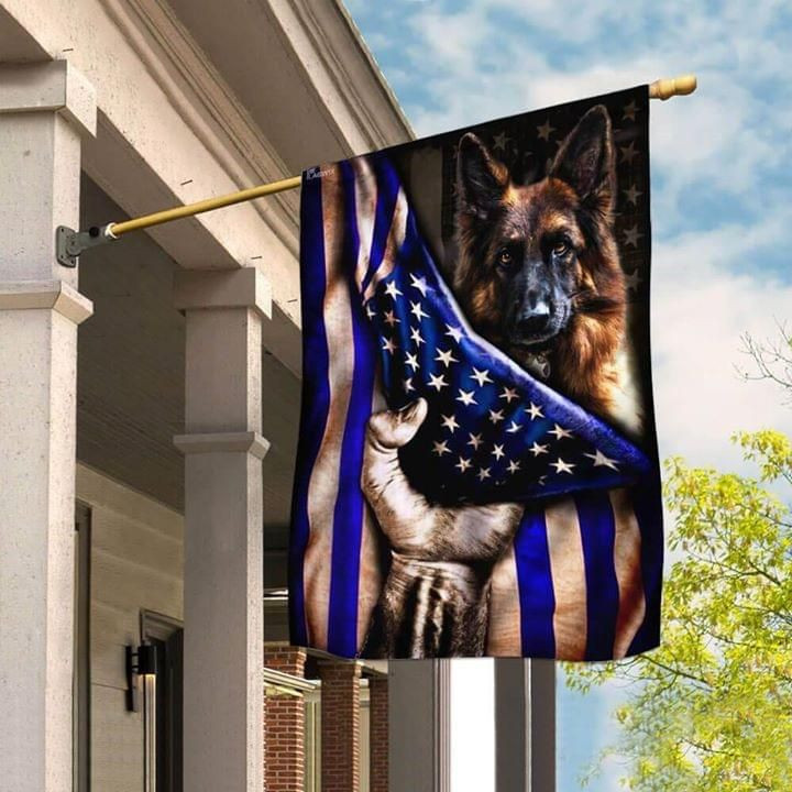 Police Dog German Shepherd Flag Garden Flag House Flag