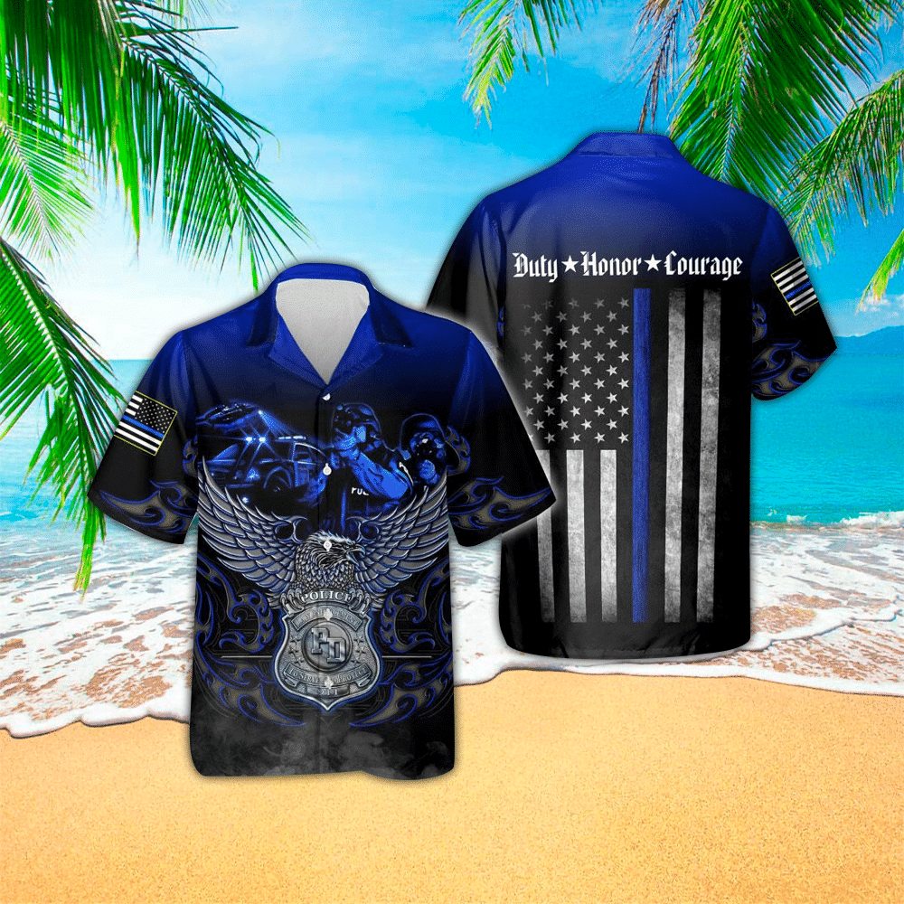 Police Hawaiian Shirt For Men Police Gifts Idea Summer Aloha Shirt