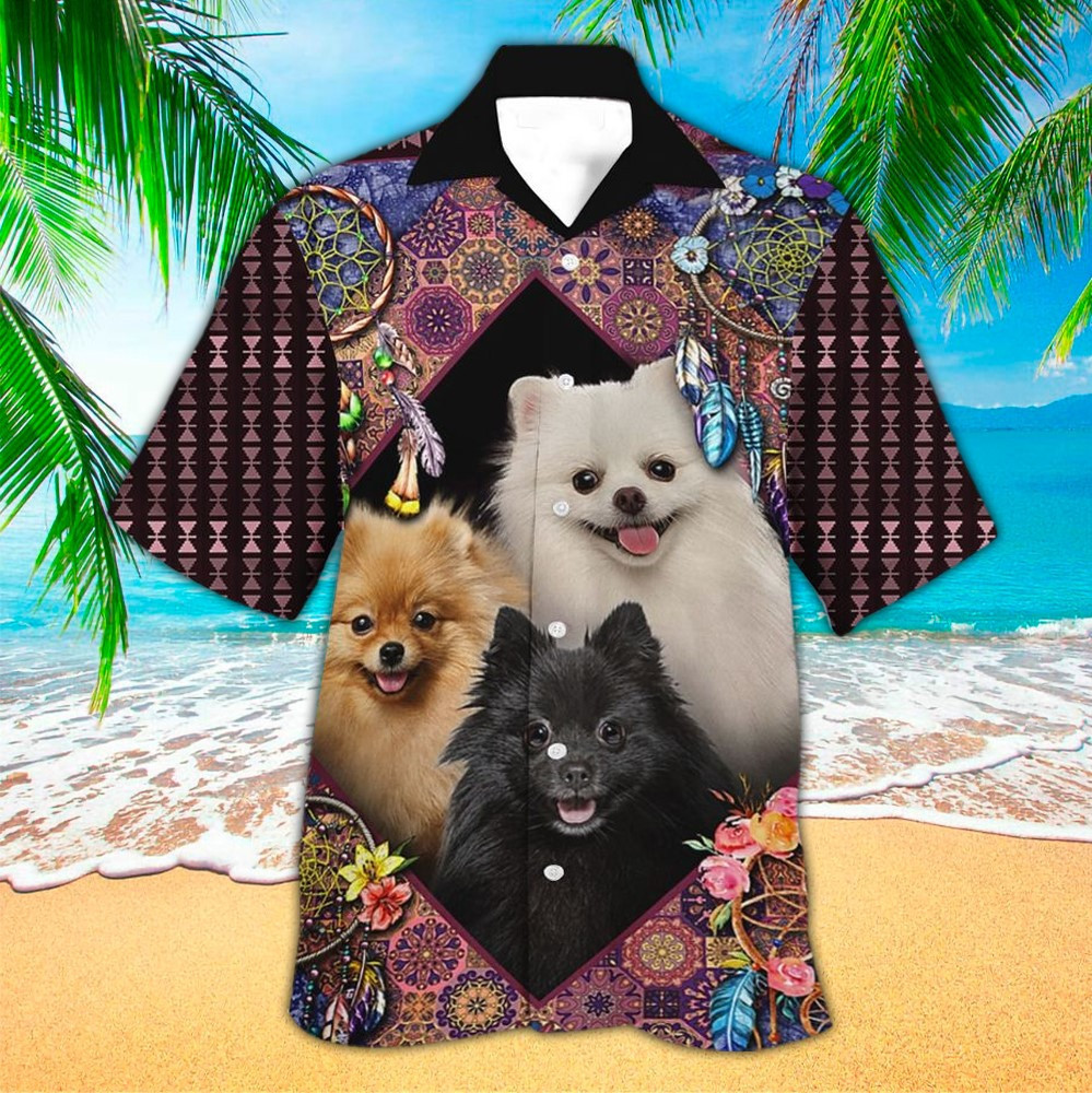 Pomeranian Aloha Shirt Hawaiian Shirt For Pomeranian Lovers Shirt For Men and Women
