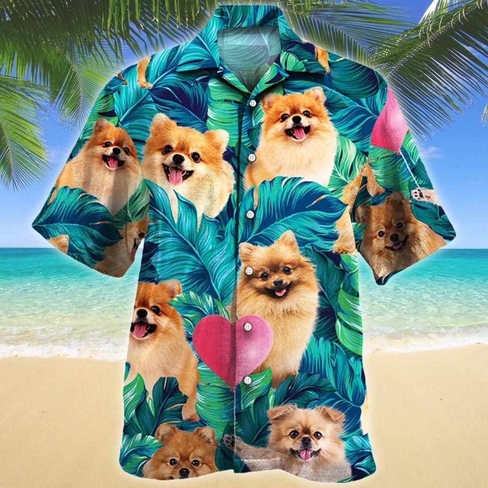 Pomeranian Dog Lovers Aloha Hawaiian Shirt Colorful Short Sleeve Summer Beach Casual Shirt For Men And Women