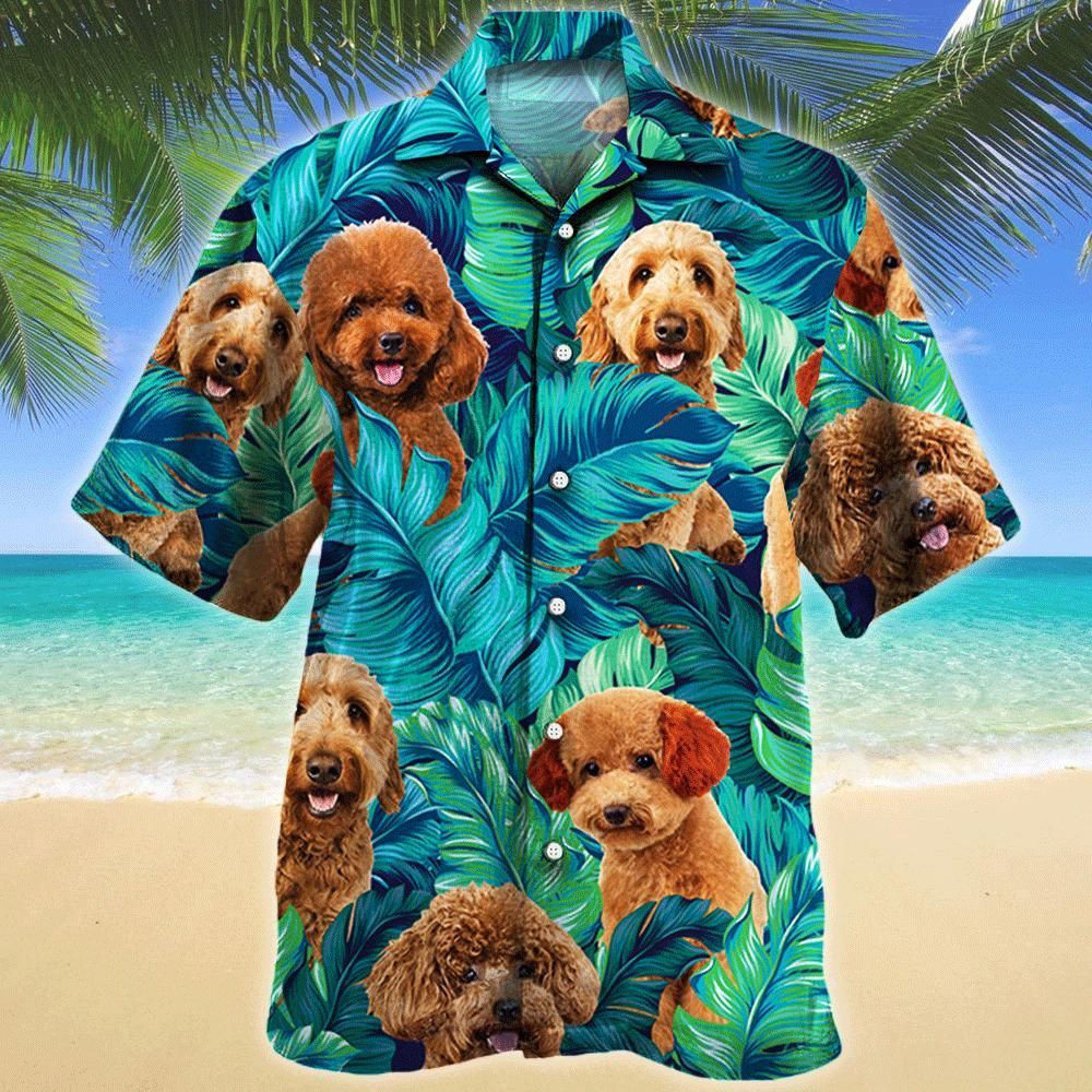 Poodle Dog Lovers Aloha Hawaiian Shirt Colorful Short Sleeve Summer Beach Casual Shirt For Men And Women