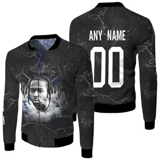 Pop Smoke American Rapper Avatar Black Fleece Bomber Jacket