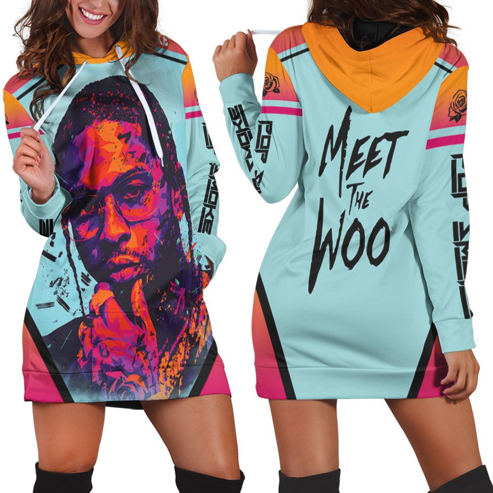 Pop Smoke Legend Rap Hip Hop Pop Hoodie Dress Sweater Dress Sweatshirt Dress