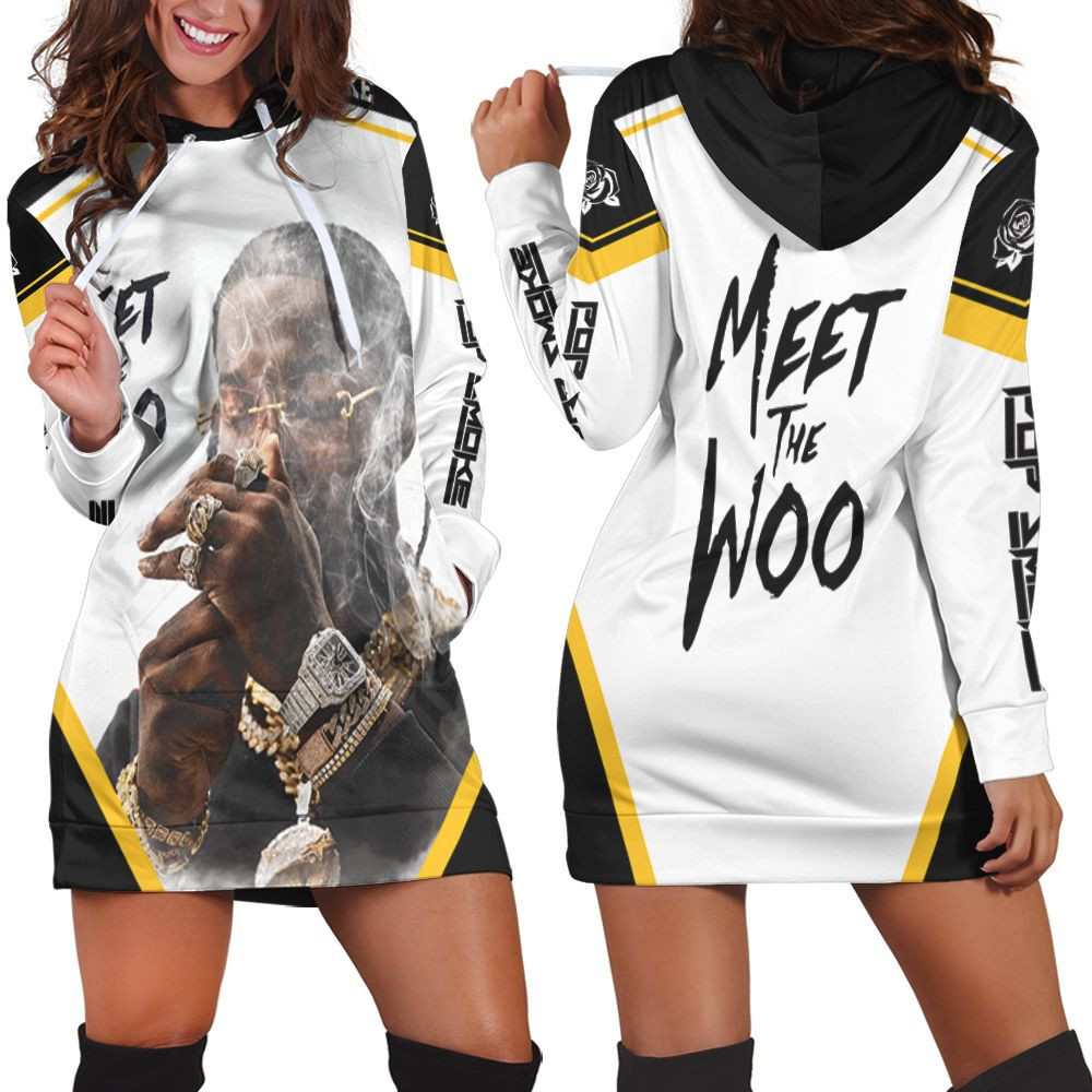 Pop Smoke Meet The Woo Album Smoking Hoodie Dress Sweater Dress Sweatshirt Dress