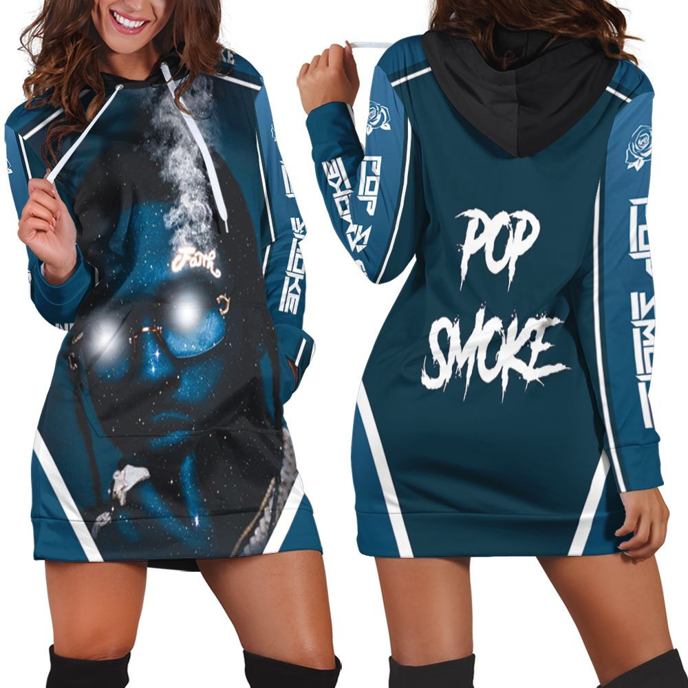 Pop Smoke Shoot Faith With The Universe Hoodie Dress Sweater Dress Sweatshirt Dress