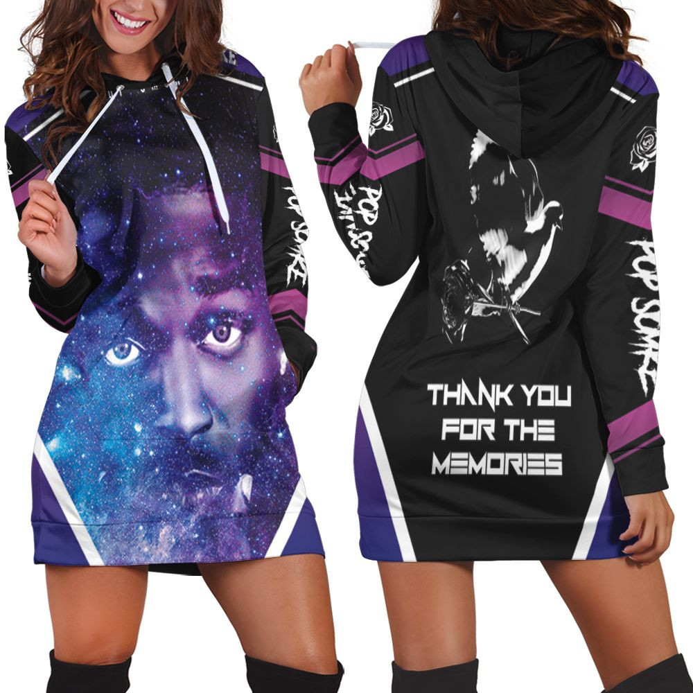 Pop Smoke Shooting Star Universe Rap Hip Hop Legend Hoodie Dress Sweater Dress Sweatshirt Dress