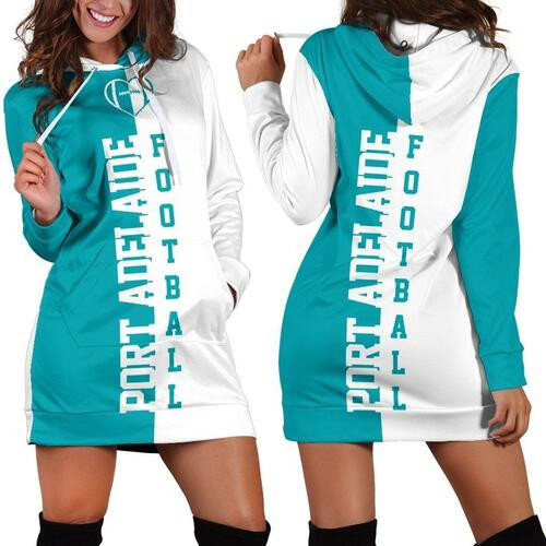 Port Adelaide Football Hoodie Dress Sweater Dress Sweatshirt Dress 3d All Over Print For Women Hoodie