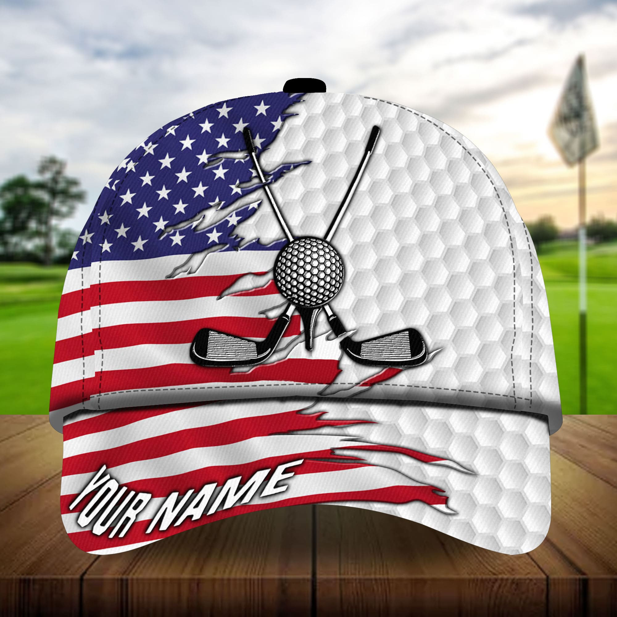 Premium American Flag Golf Club Cross And Ball Golf Hats For Golf Lovers Multicolored Personalized Classic Cap