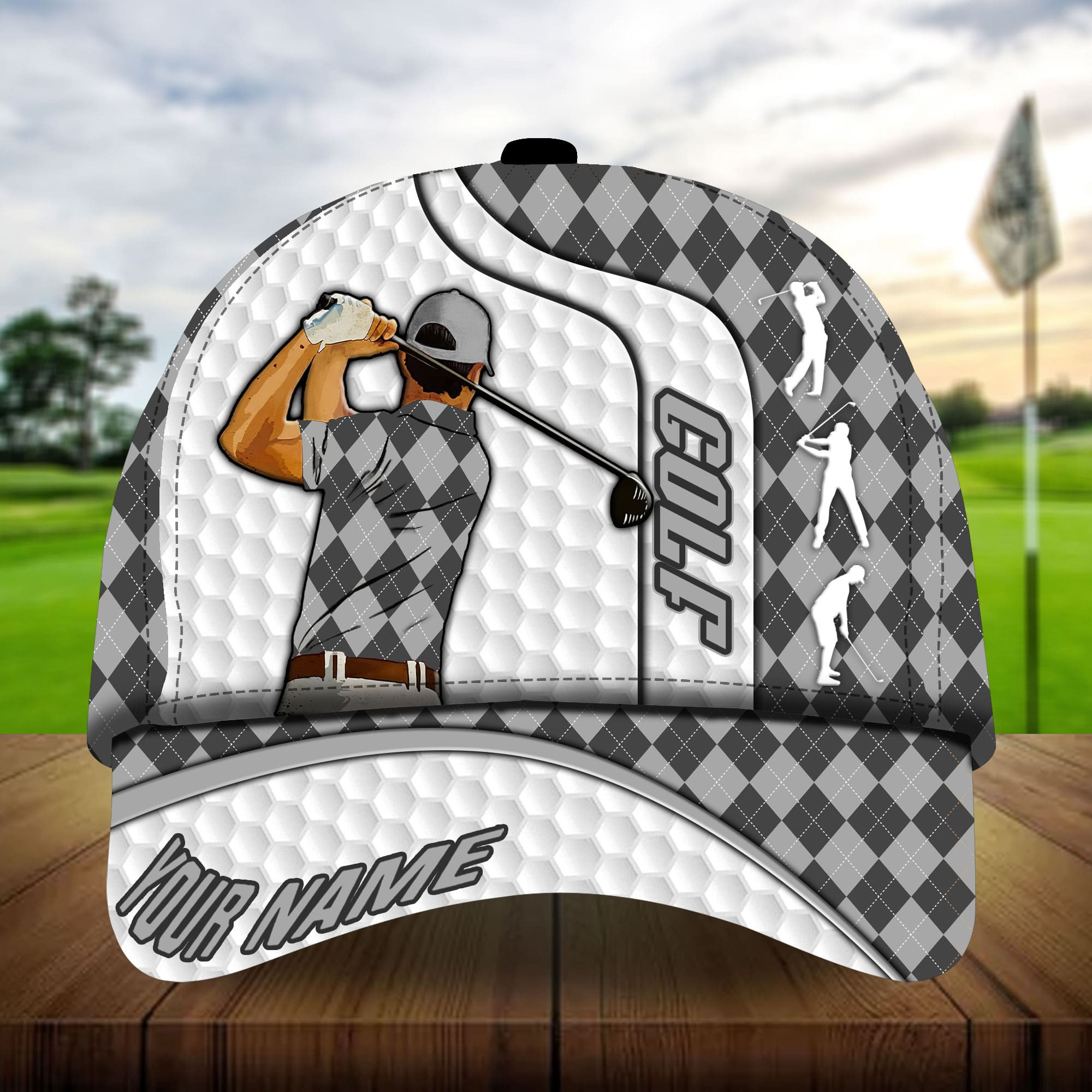 Premium Argyle Cool Golf Man Version 2 Golf Hats For Golf Lovers Multicolor Personalized Classic Cap