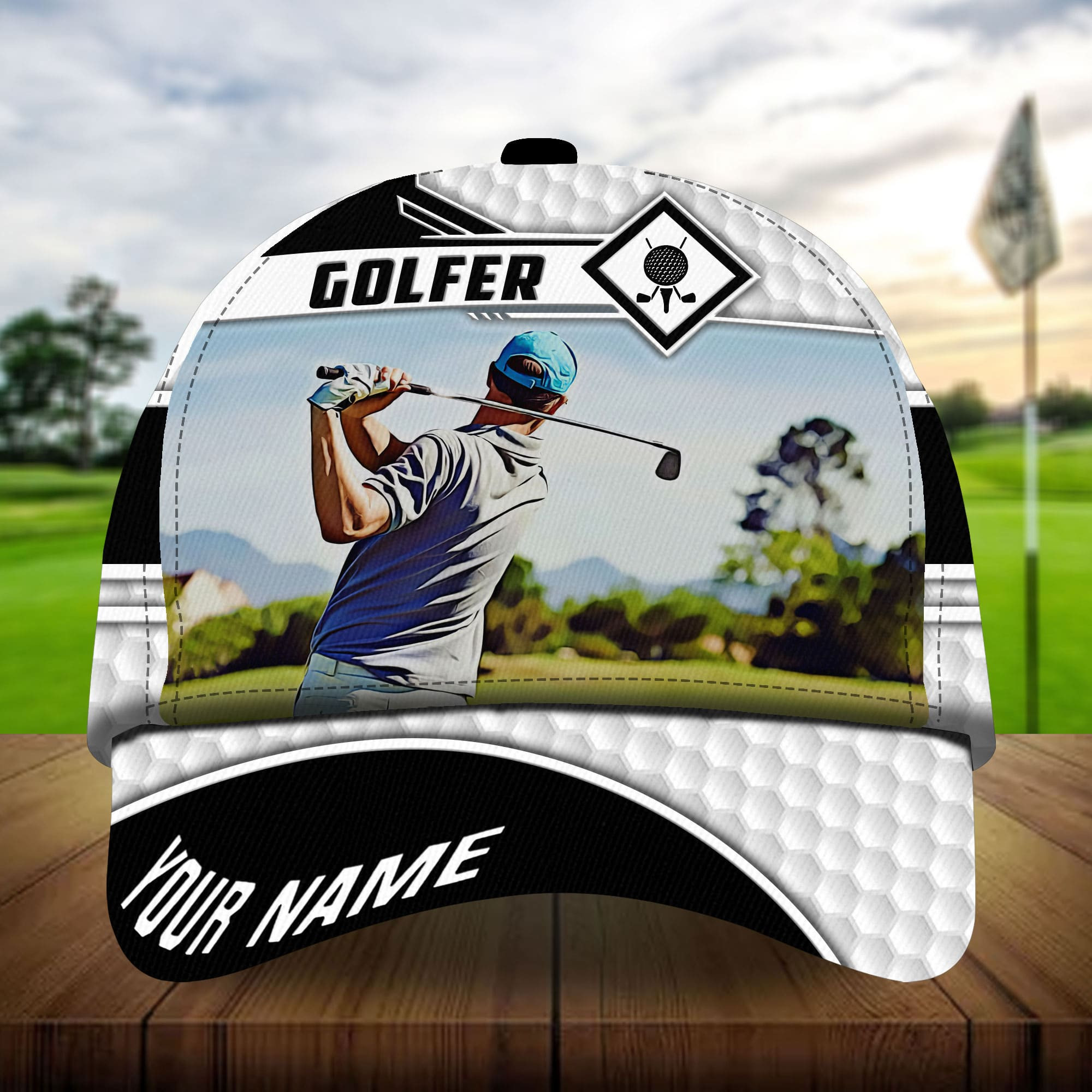 Premium Art Cool Golf Hats For Golf Lovers Multicolor Personalized Classic Cap