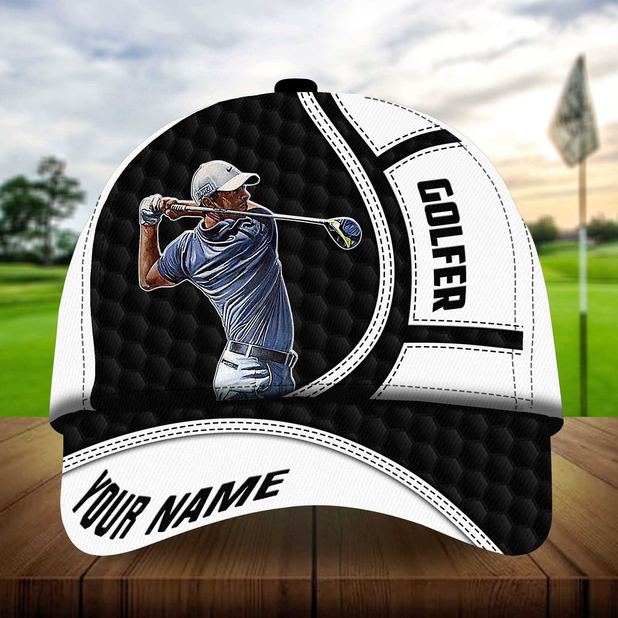 Premium Art Cool Golfer Golf Hats For Golf Lovers Multicolor Personalized Classic Cap