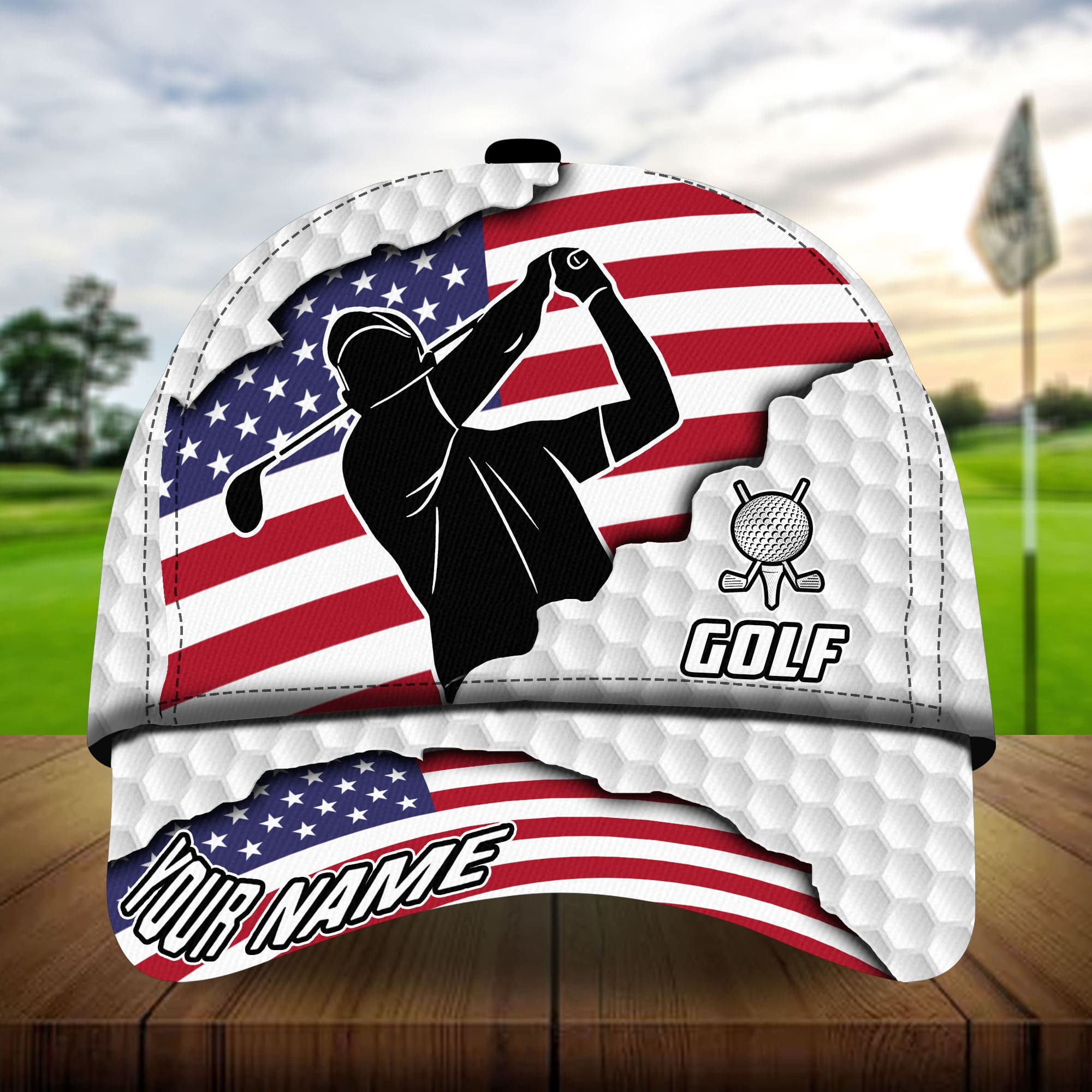 Premium Cool American Golf Man Golf Hats For Golf Lovers Multicolor Personalized Classic Cap