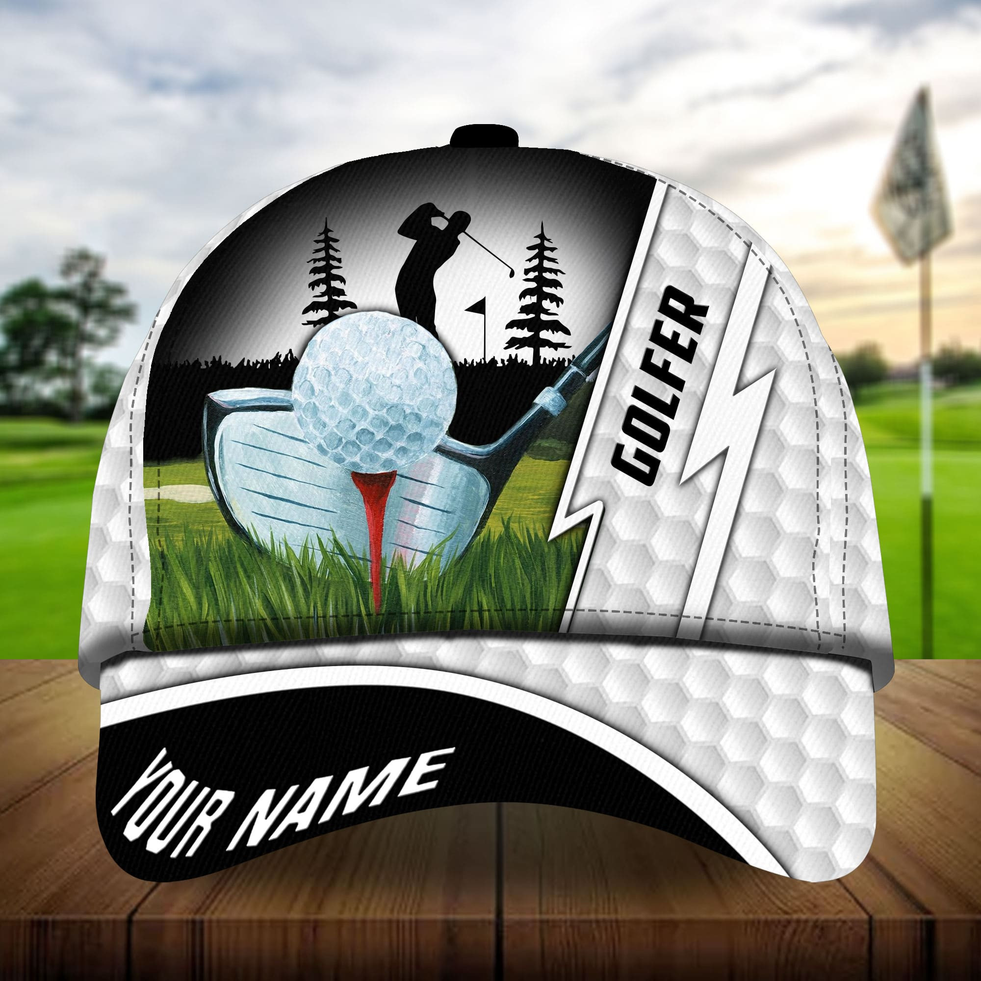 Premium Cool Lighting Golf Art Golf Hats For Golf Lovers Multicolor Personalized Classic Cap