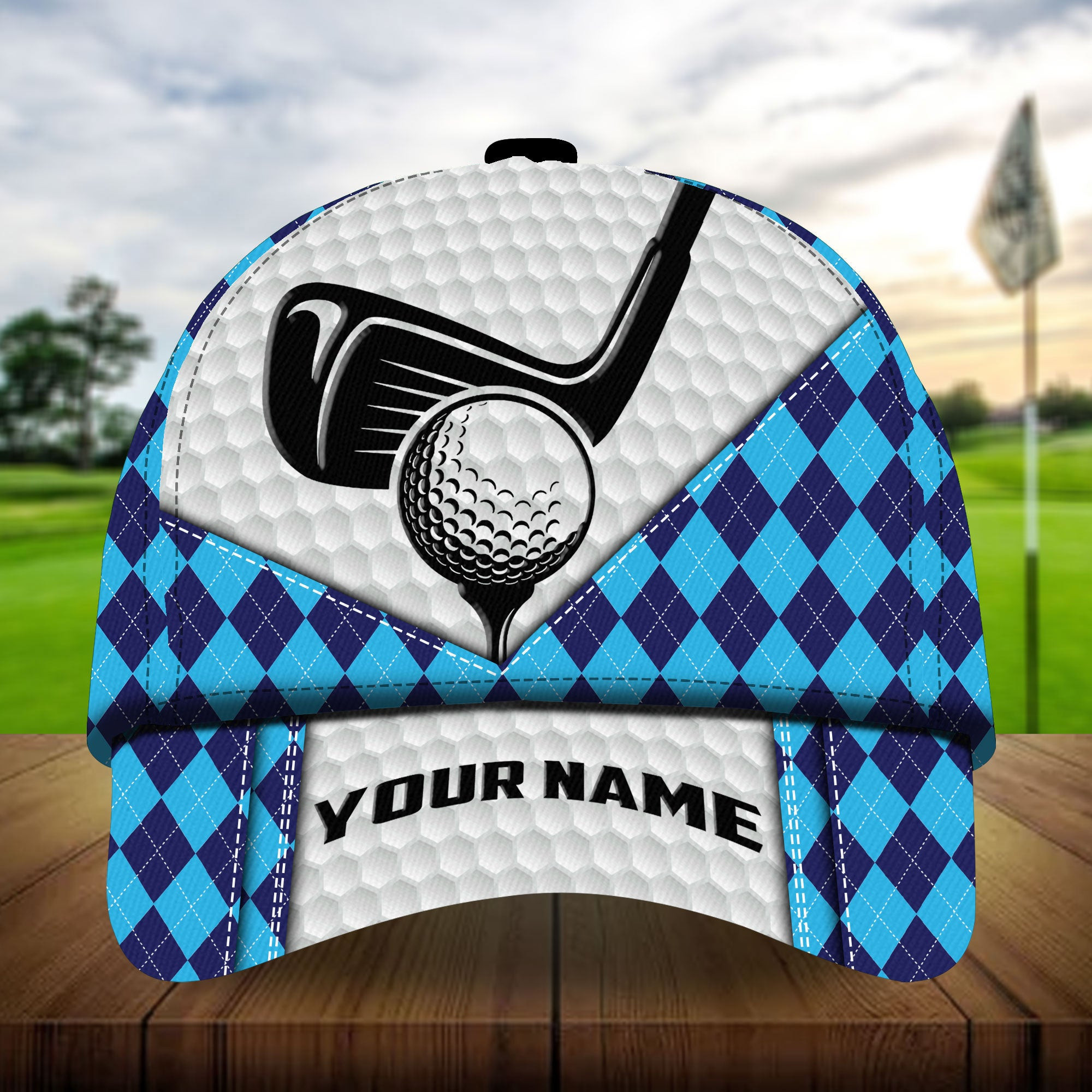 Premium Coolest Argyle Golf Club And Ball Golf Hats Multicolor Personalized Classic Cap