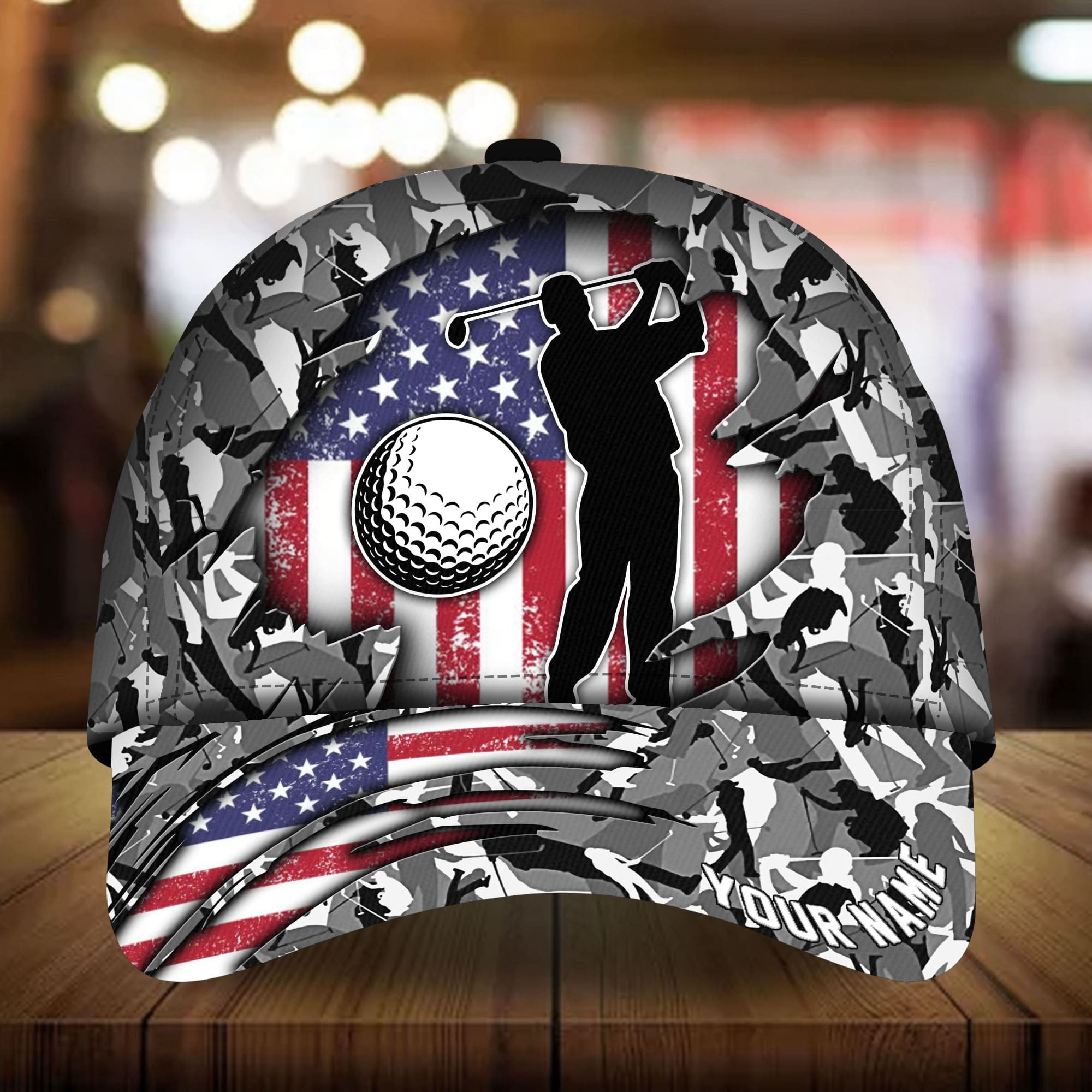 Premium Golf Camo 3D Golf Hats For Lovers Multicolor Personalized Classic Cap