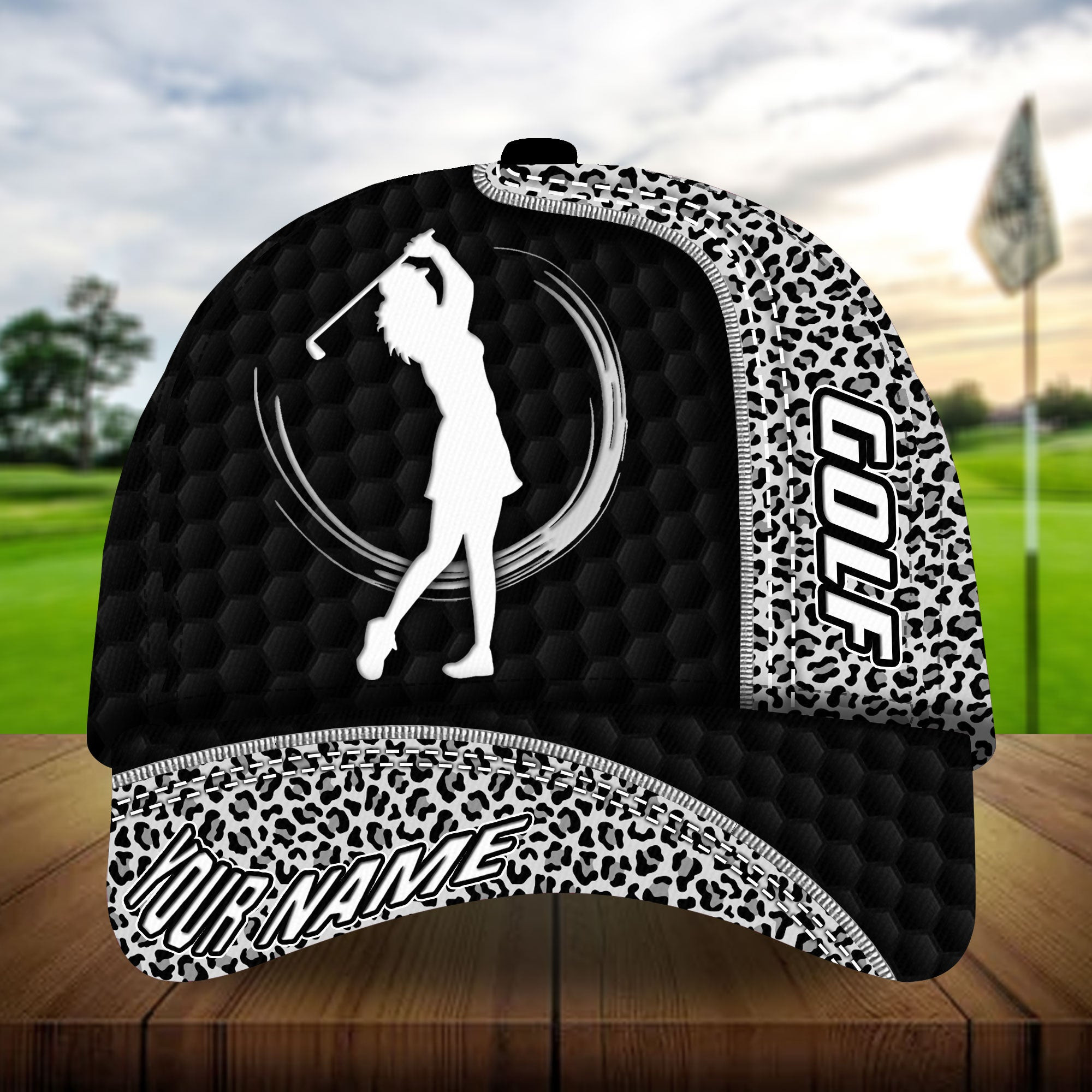 Premium Leopard Golf Lady Golf Hats For Women Multicolor Personalized Classic Cap