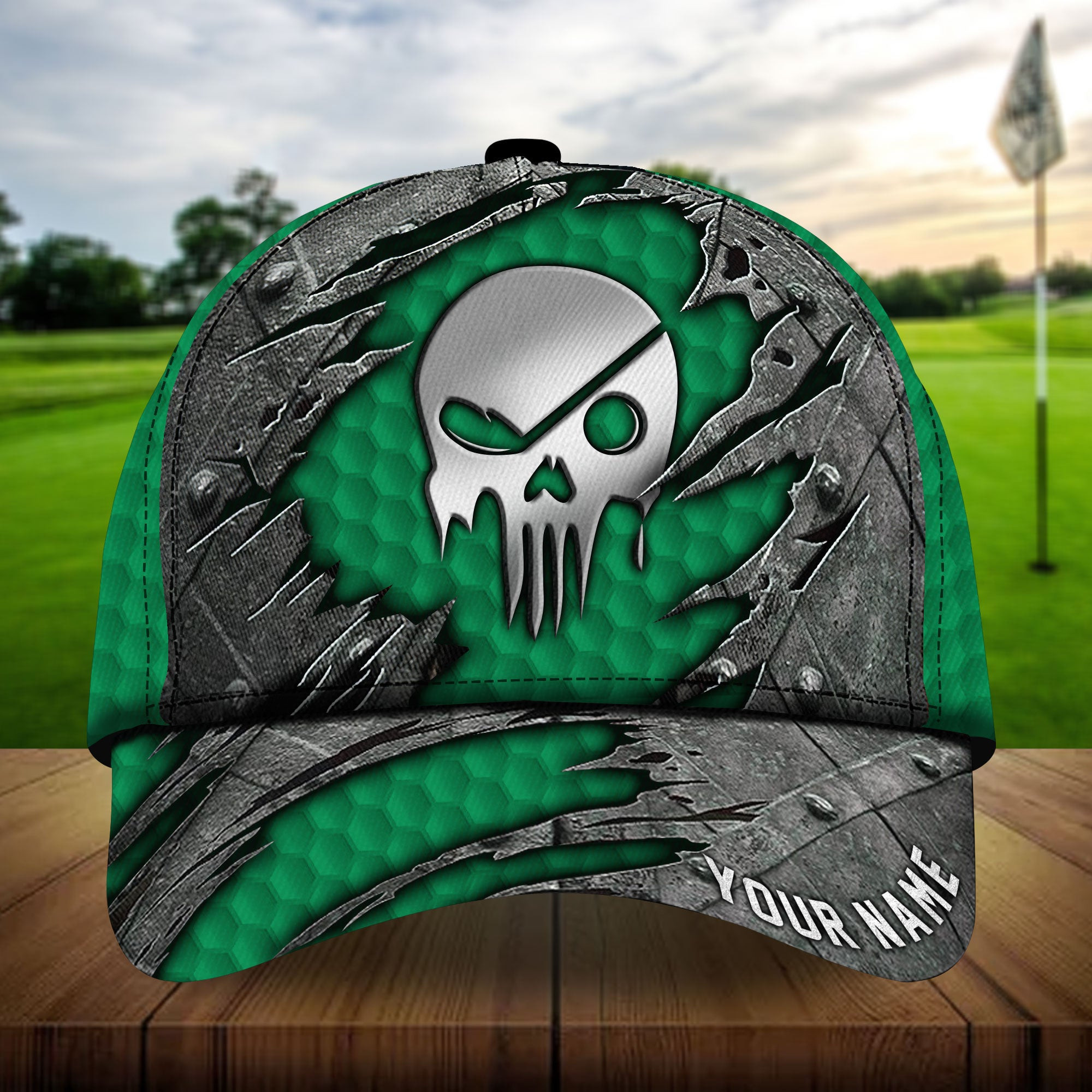 Premium Skull Metal Golf Lovers Golf Hats Multicolored Personalized Classic Cap