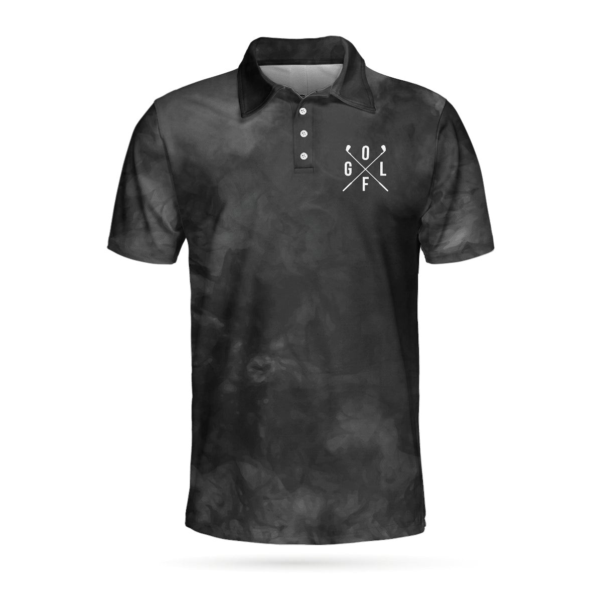 Premium Smoke Background Golf Polo Shirt Black Smoke Golfer Polo Shirt Best Golf Shirt For Men