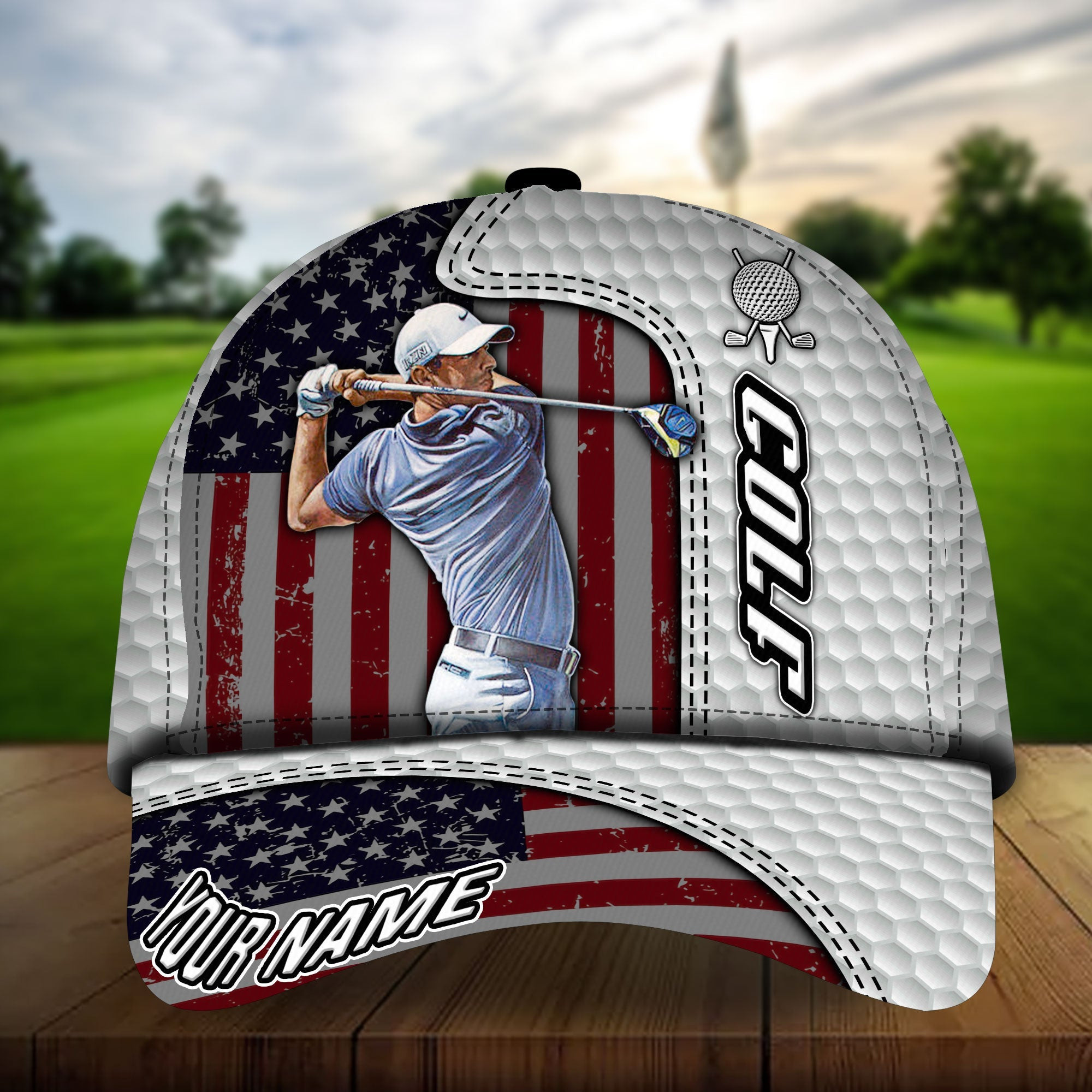 Premium The Best American Golfer Golf Hats Multicolor Personalized Classic Cap