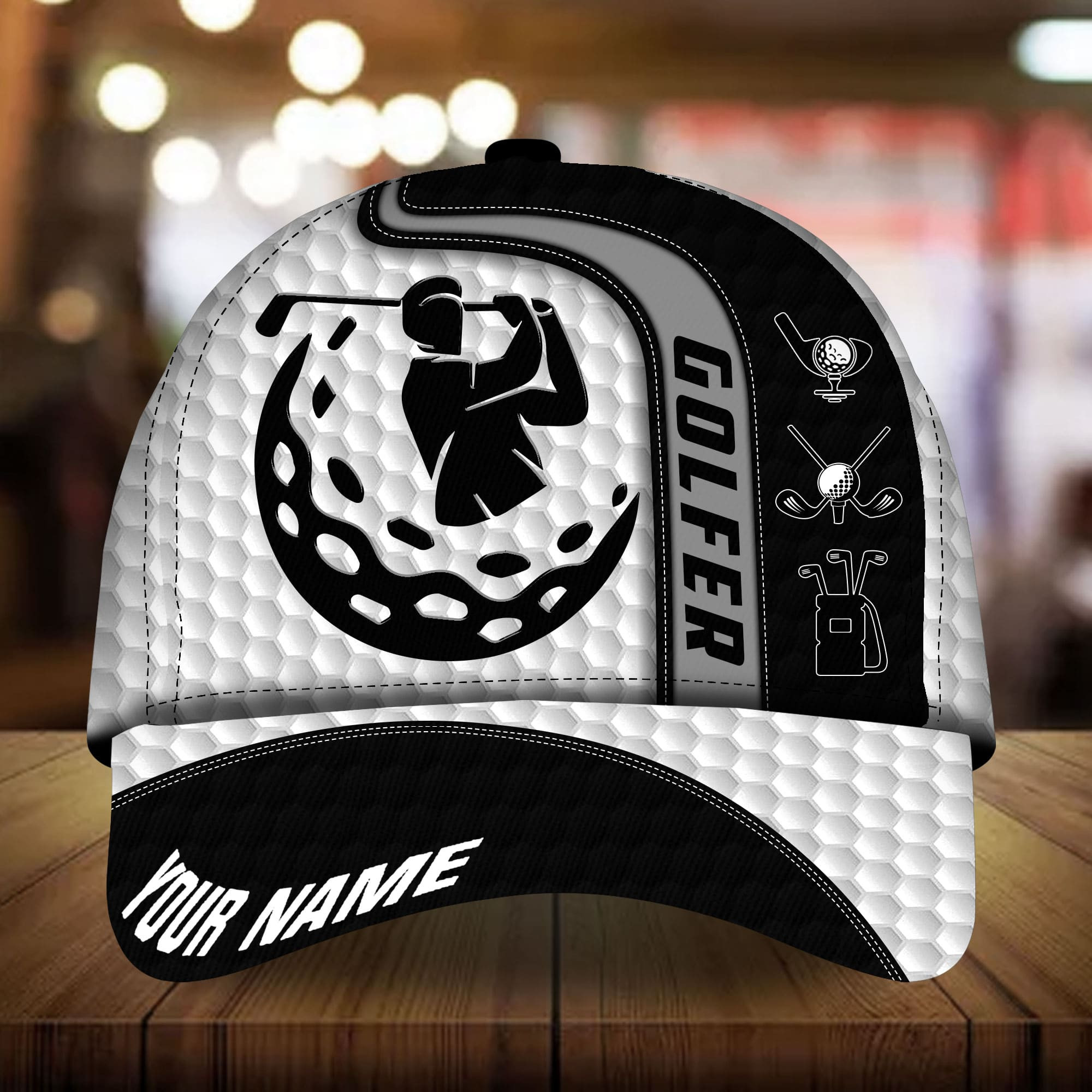 Premium Unique Coolest Golfer 3D Hats Printed Multicolor Personalized Classic Cap