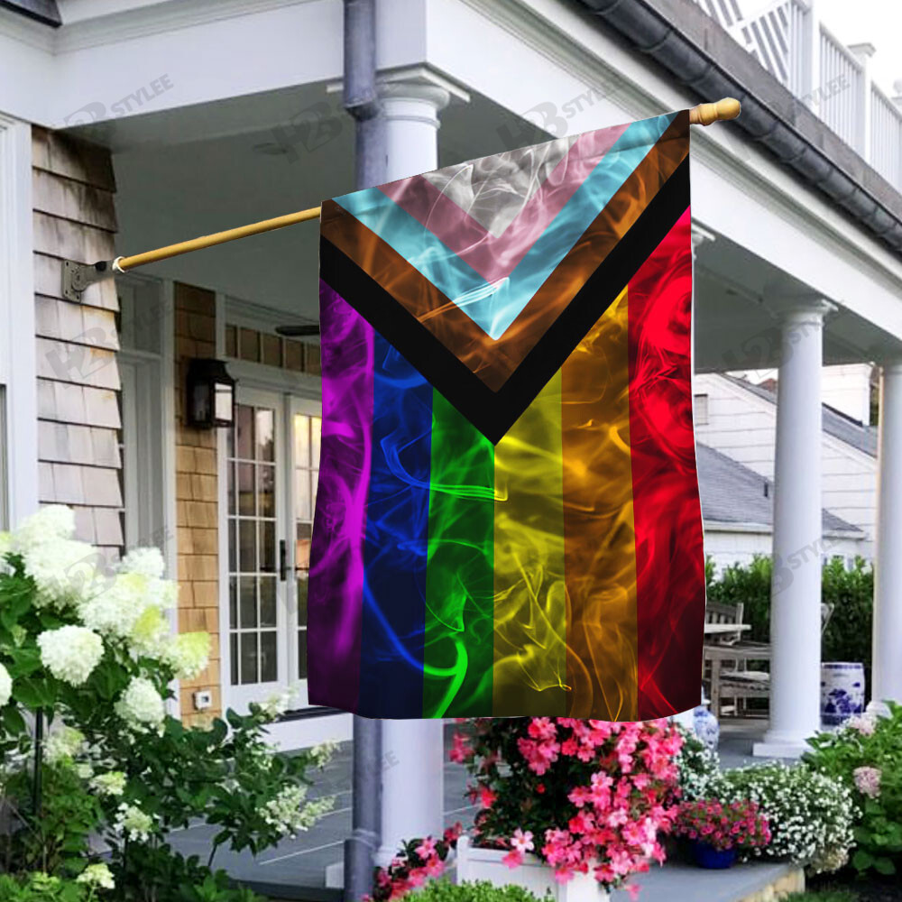 Pride Progress LGBT Transgender Lesbian Gay Pride LGBTQ Community Flag Q Garden Flag House Flag