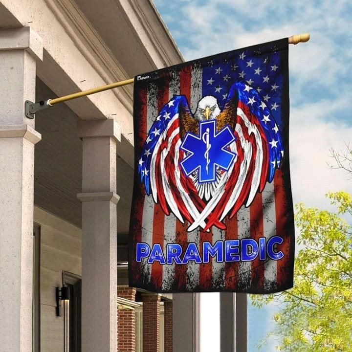 Proud Paramedic Independence Day America Flag 4th Of July Us Flag Garden Flag House Flag