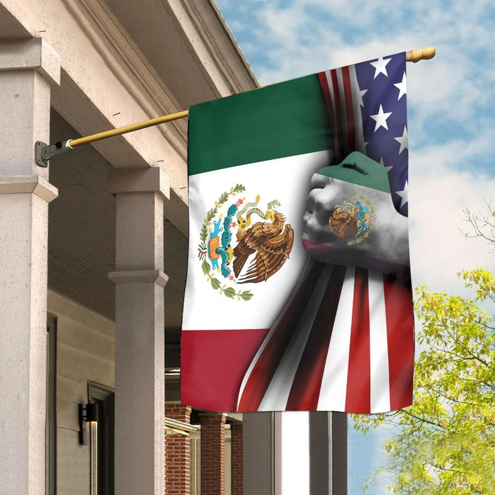 Proud To Be Mexican American Flag  Garden Flag House Flag