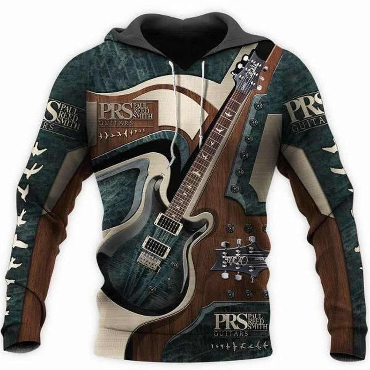 Prs Paul Reed Smith Guitars Legend 3d All Over Print Hoodie