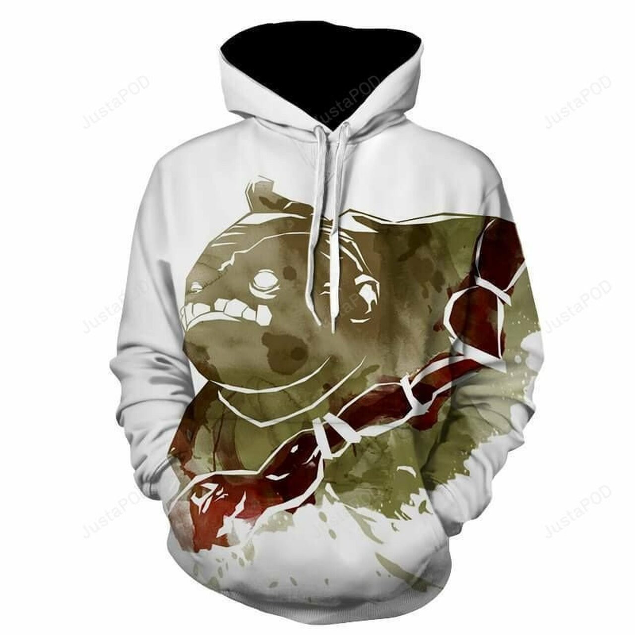 Pudge White Art 3d All Over Print Hoodie