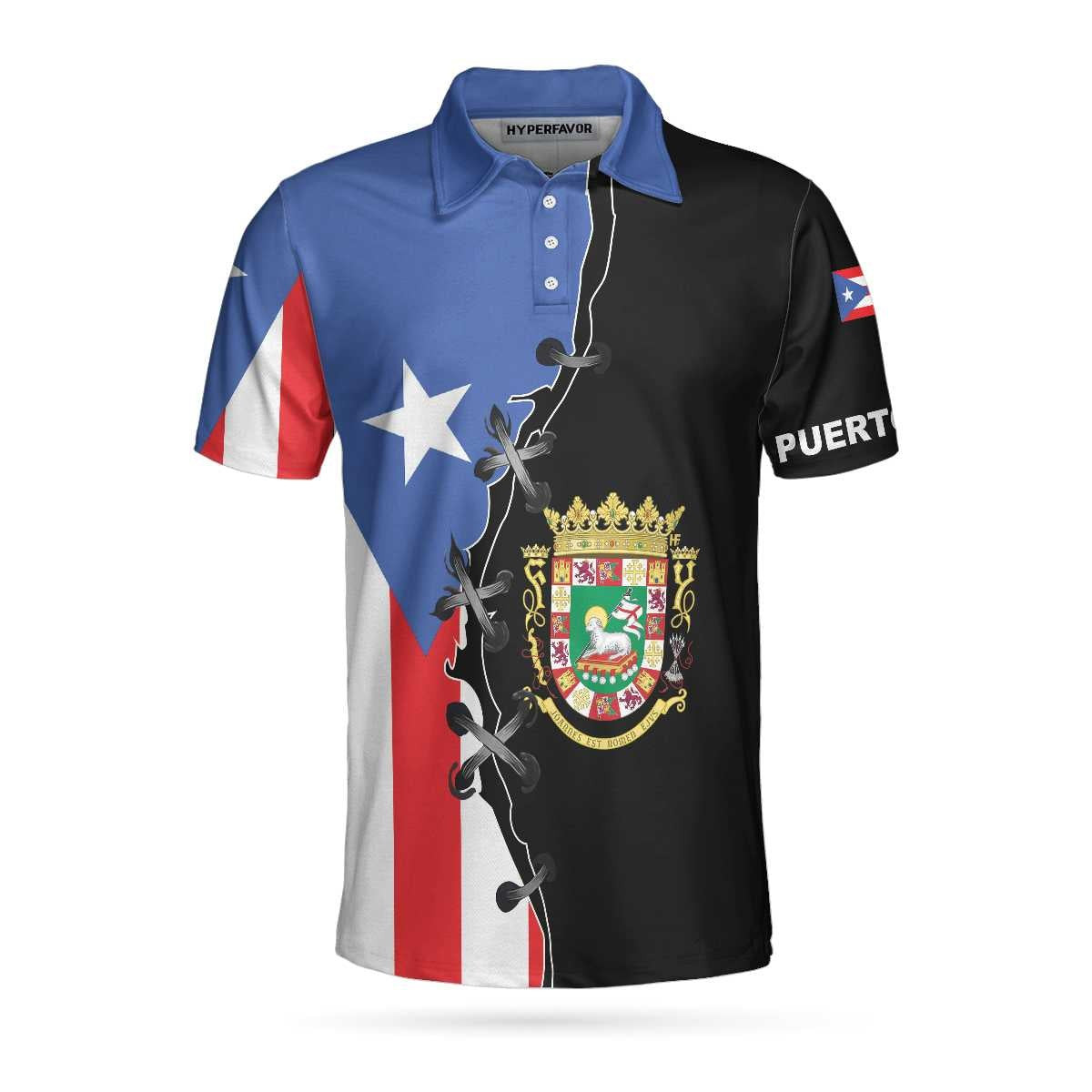 Puerto Rico Polo Shirt Puerto Rico Flag Polo Shirt Design For Adults Best American Fans Gift Idea