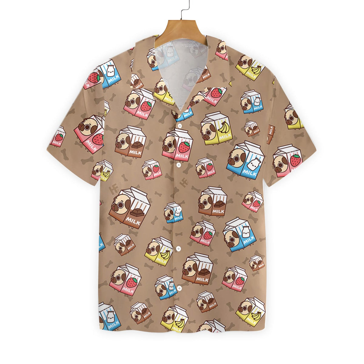 Pug Milk Seamless Hawaiian Shirt