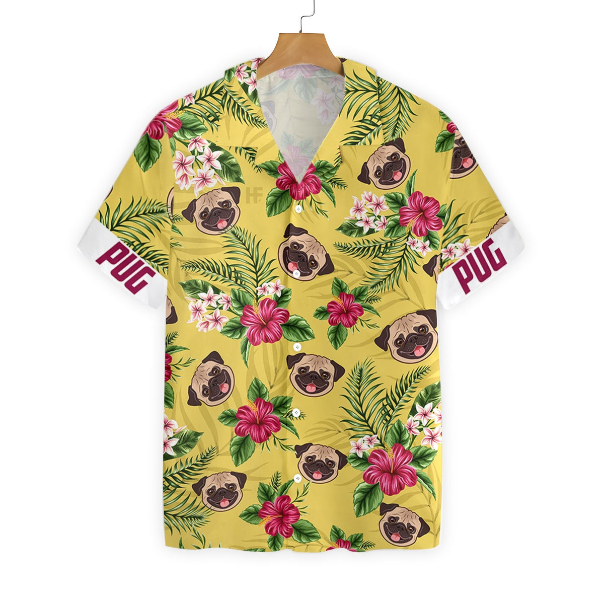 Pug Personalized Photo Custom Hawaiian Shirt