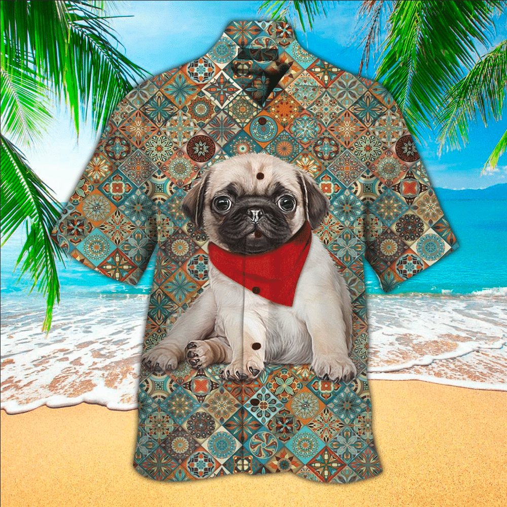 Pug Shirt Pug Hawaiian Shirt For Pug Lovers Shirt For Men and Women